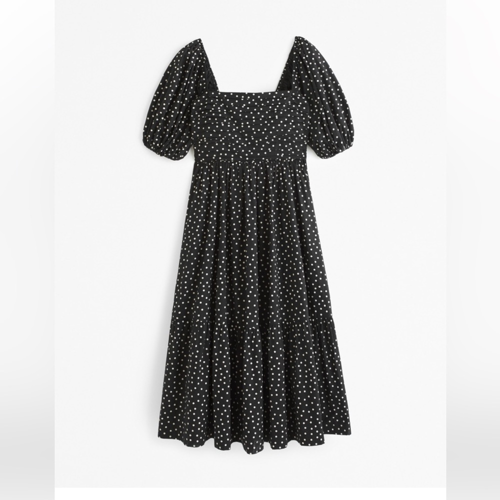 Emerson Poplin Puff Sleeve Midi Dress